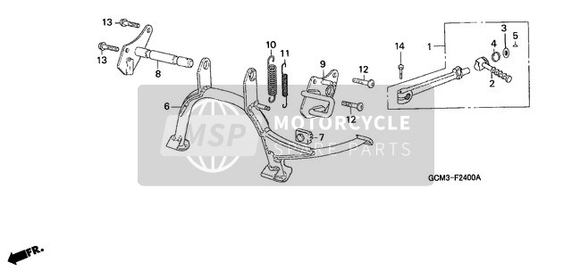 Honda SZX50X 1999 Pédale/Supporter pour un 1999 Honda SZX50X